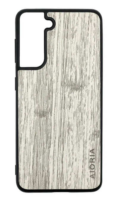 Cover-plate Aioria Leather Wood for Samsung S21 Plus SM-G996B Grey