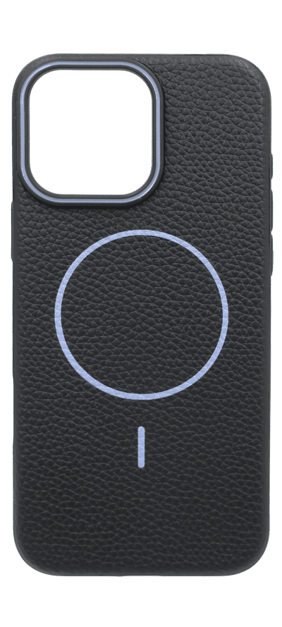 BeatApp Leather MagSafe Silicone Case for iPhone 16 Pro Max Black