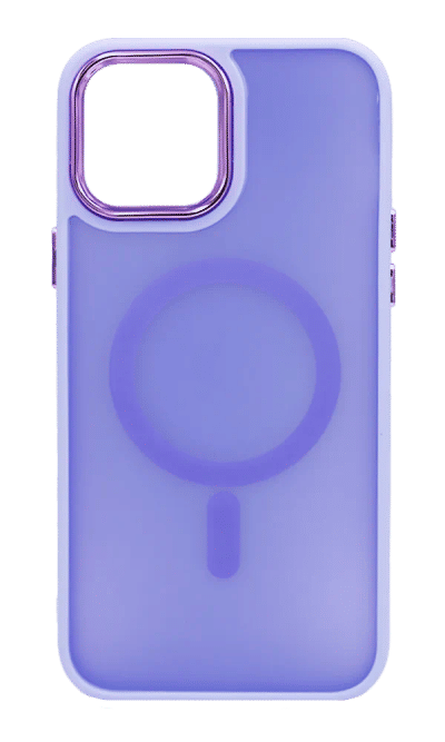 Cover Shadow Matt Metal Buttons Magsafe for iPhone 15 Lilac