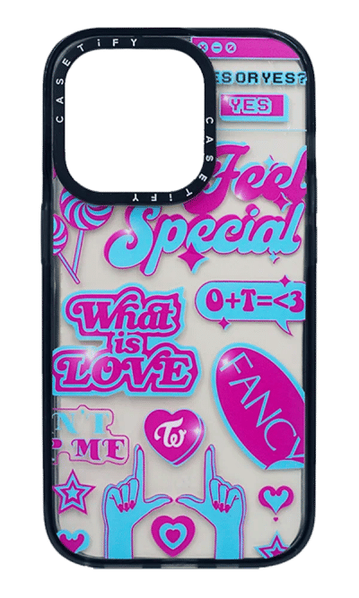 Print Fancy overlay case for iPhone 14 Pro Max Transparent
