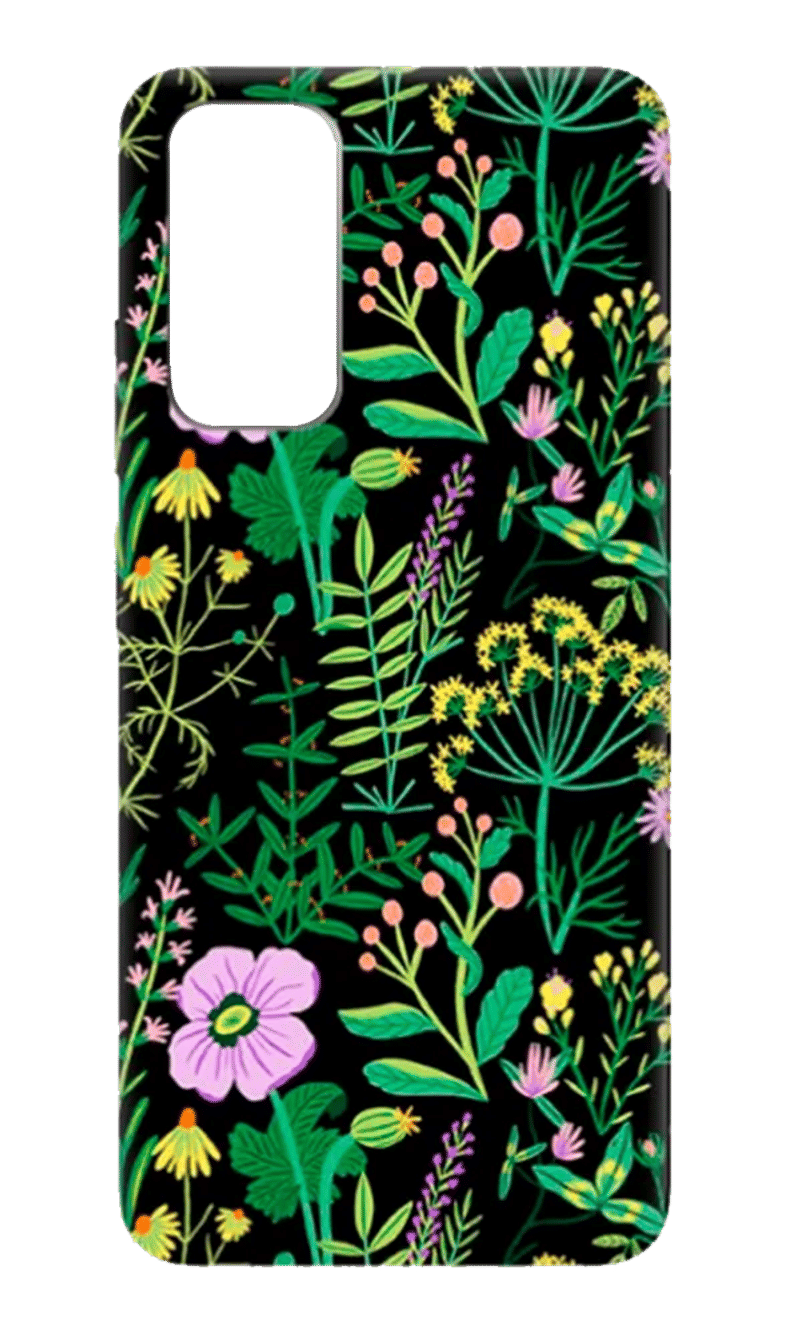 Чохол Molan Silicone Print для Xiaomi Redmi Note 11/Redmi Note 11S Black/Flower 1