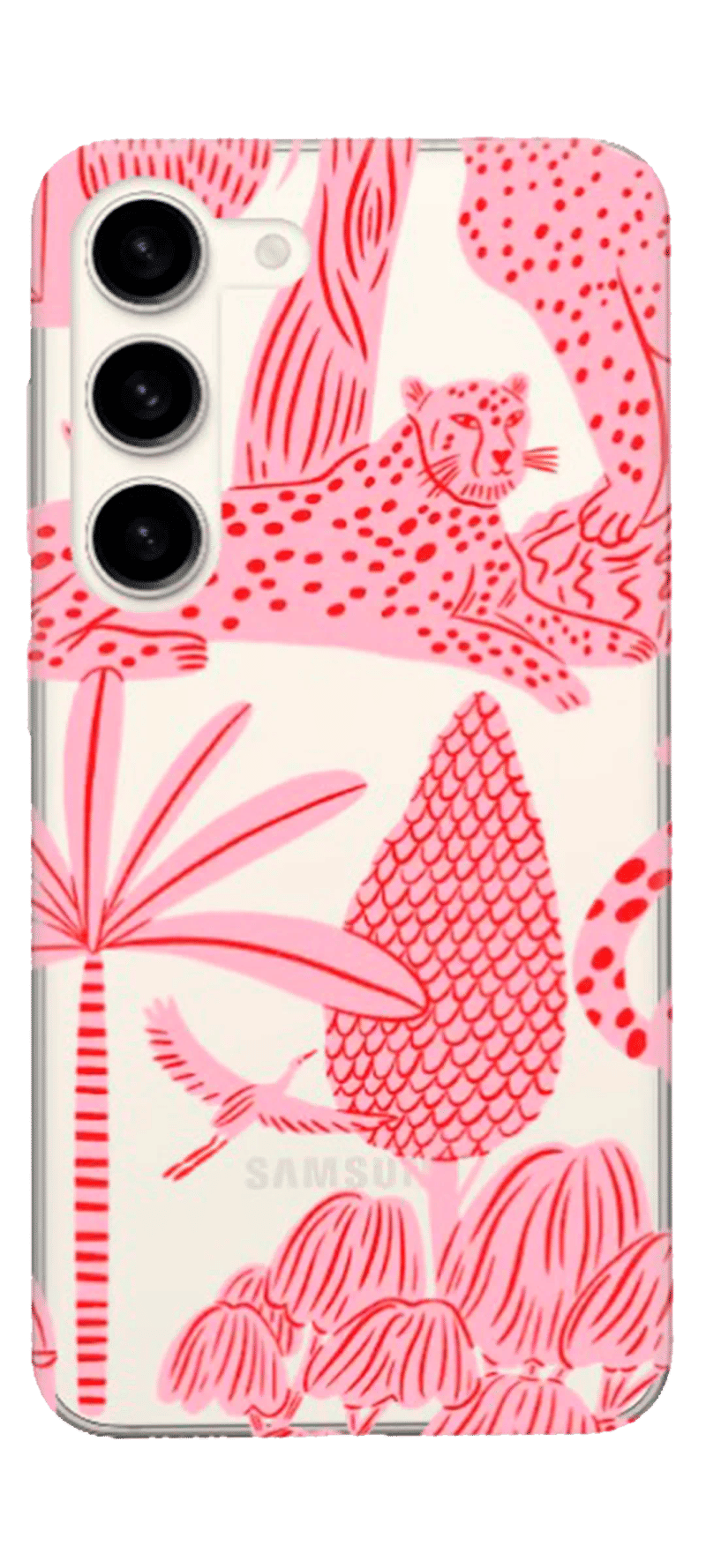 Cover silicone Touch Print for Samsung A22 A225F/M32 M325F/M22 M225 Clear/Leopard Pink