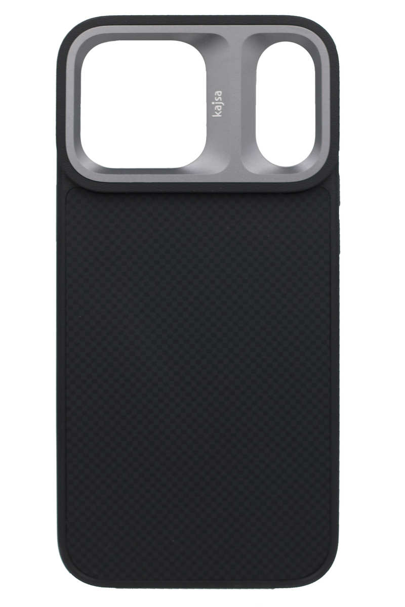 Kajsa GC Mini Checkered MagSafe B-Ring Case for iPhone 17 Pro Max Black 3MS-GMNCK-I17P6.9-BK-O