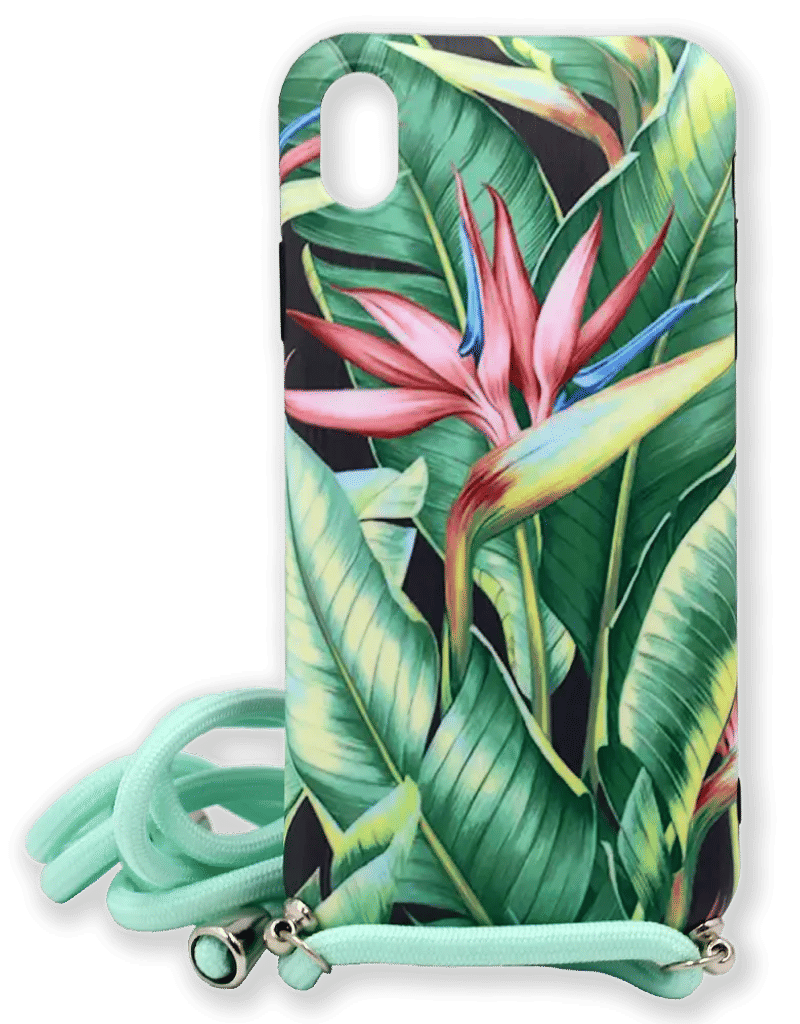 Чохол силіконовий Shoulder Strap Tropic для iPhone XR Green