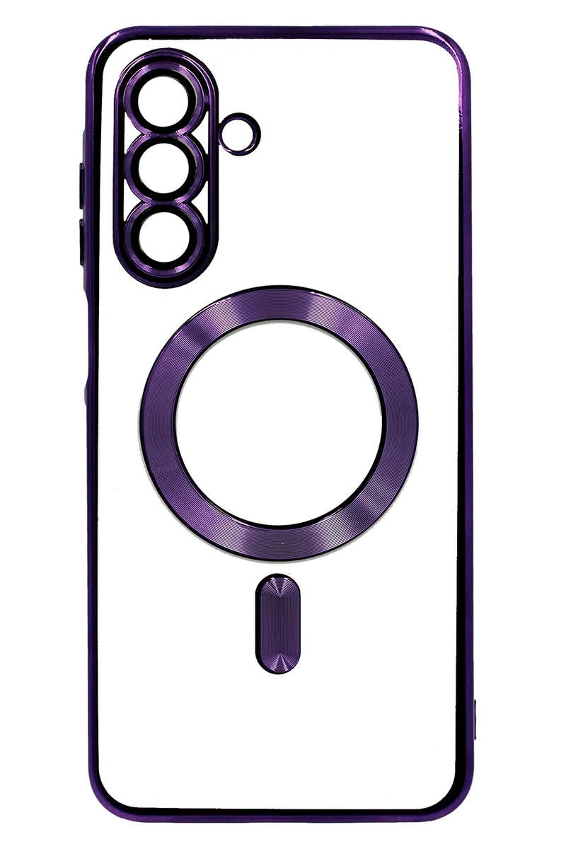 Чохол силіконовий Chrom Border Magsafe Samsung S24 FE SM-S721B Purple