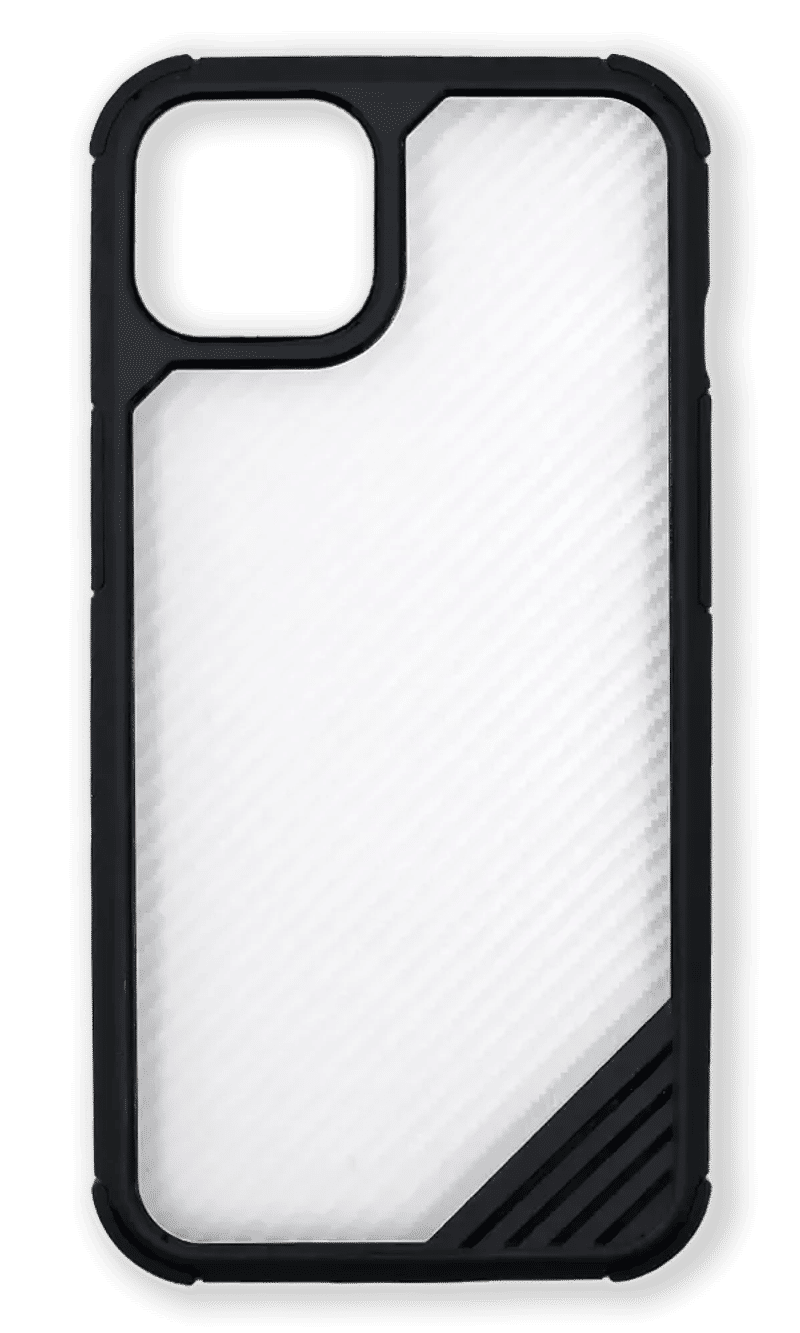 Cover Carbon PC+TPU for iPhone 14 / 13 Black/Transparent