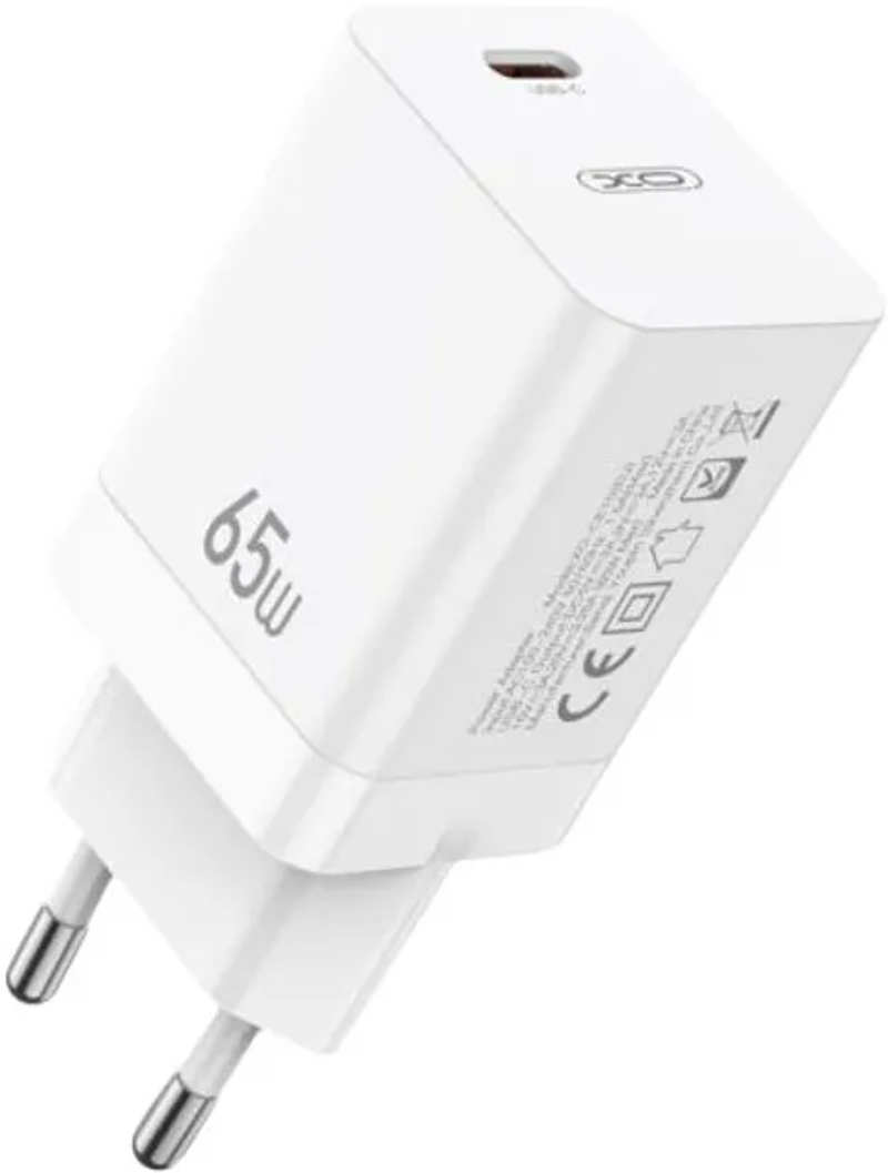 Мережевий Зарядний Пристрій 1Type-C XO CE10 QC&PD 65W White