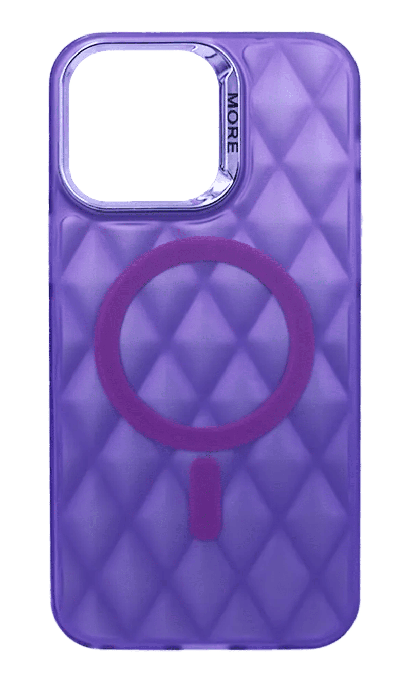 Чохол-накладка Luxary Romb Magsafe для iPhone 14 Pro Max Violet