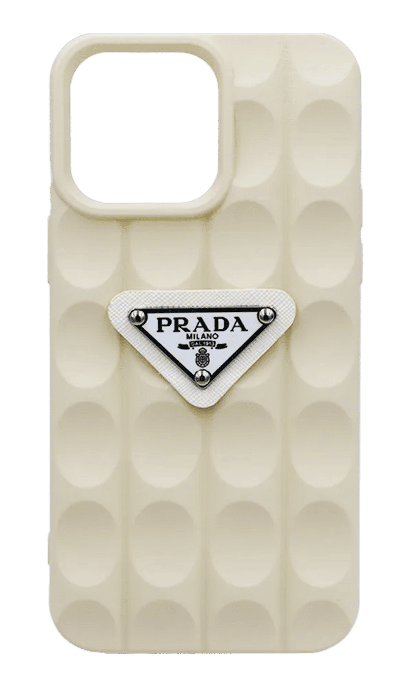Чохол силіконовий Prada для iPhone 14 Pro Max Beige
