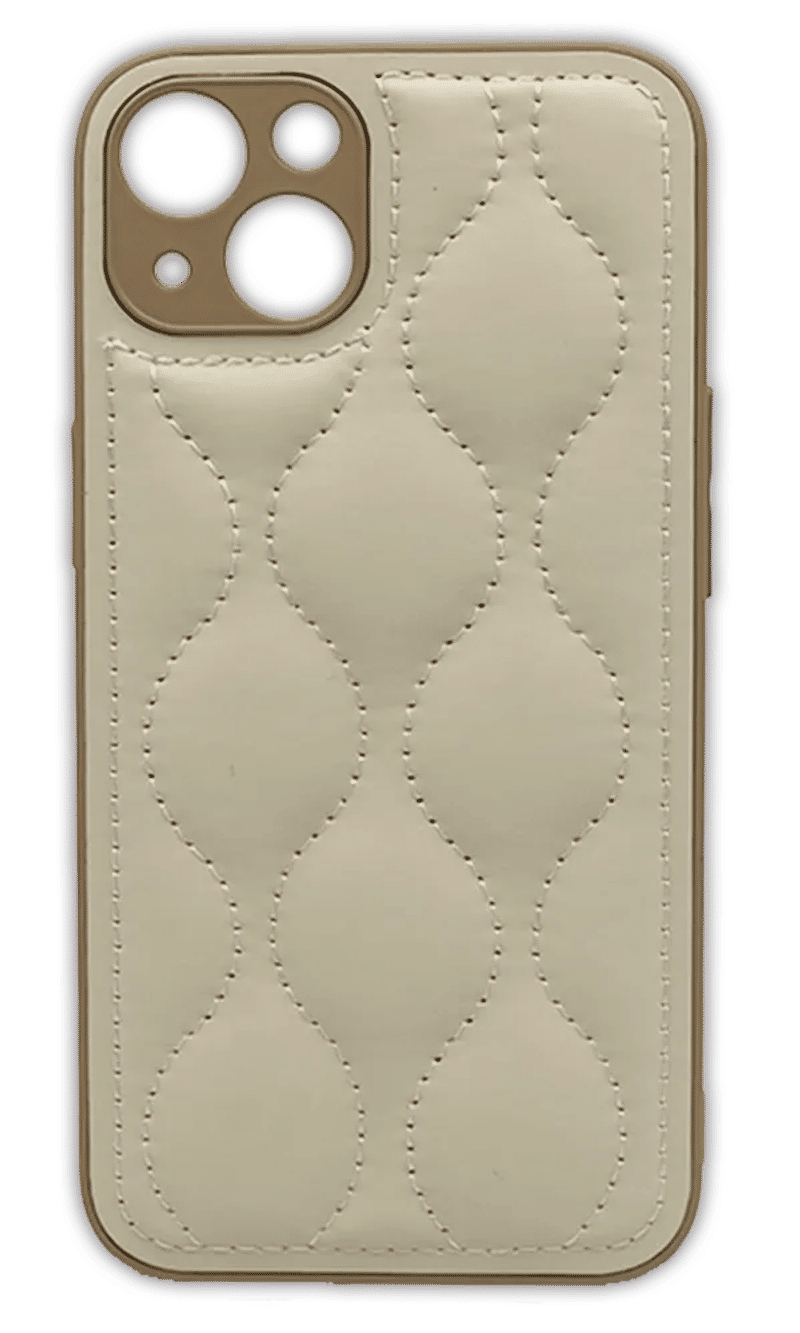 Чохол-накладка Leather Oval для iPhone 15 Plus / 14 Plus Beige