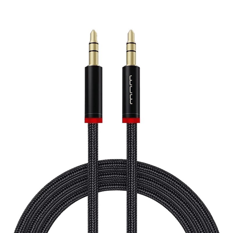 Cable AUX Male 3.5mm to Male 3.5mm 1m WUW R150 Black