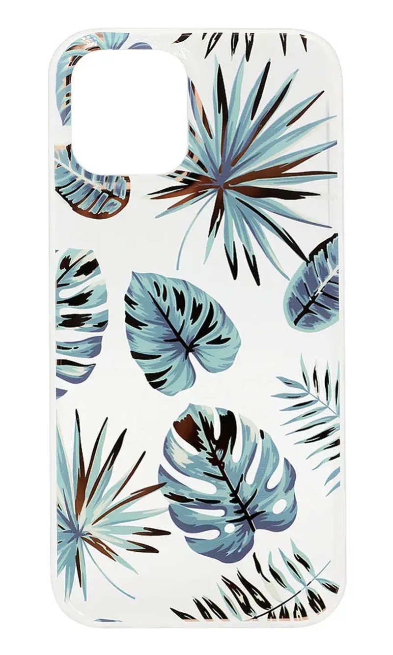 Чохол-накладка Print Flowers Glitter для iPhone 12 mini Leaves