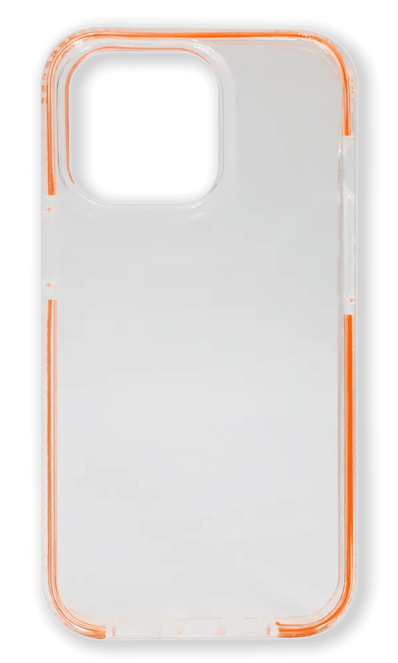 Silicone case WS Border Case for iPhone 13 Pro Transparent / Orange