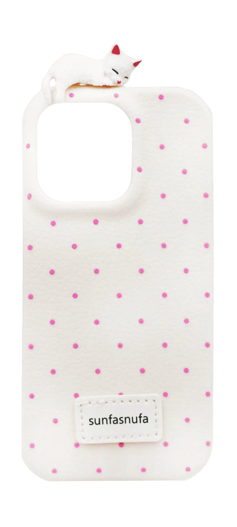 Чохол силіконовий Dot Cat 3D для iPhone 16 Pro White