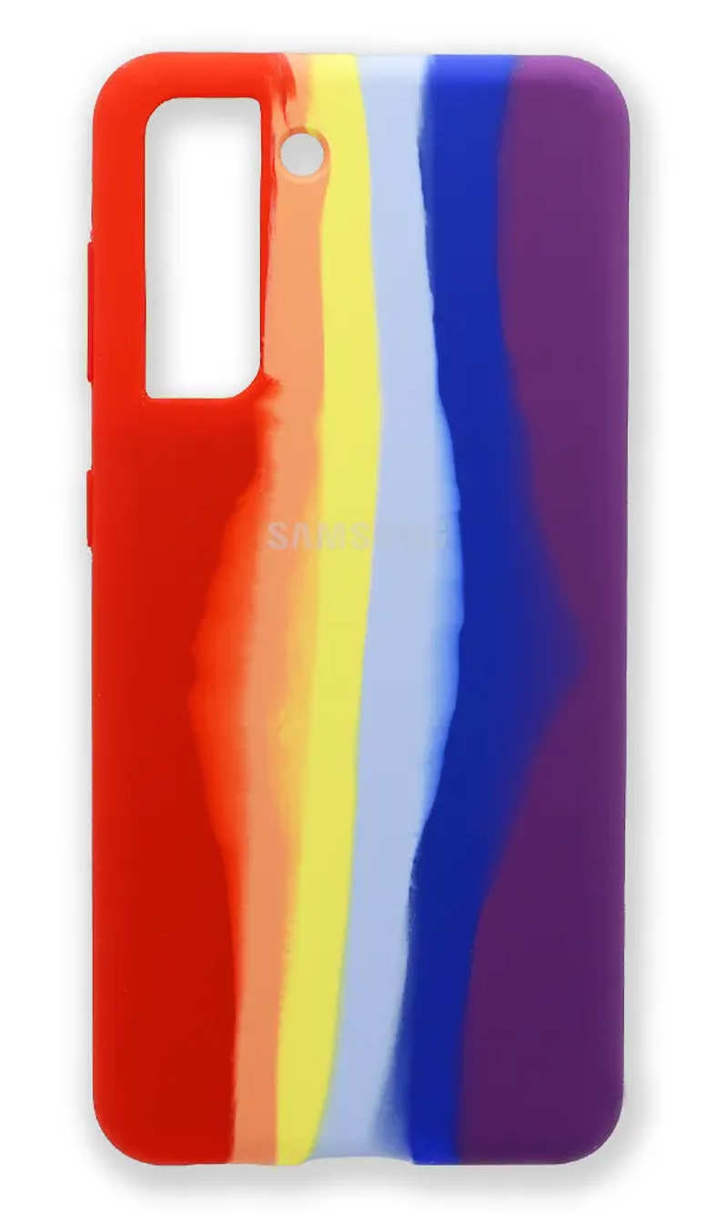 Чохол Silicone Cover Rainbow для Samsung S21 SM-G991B Red