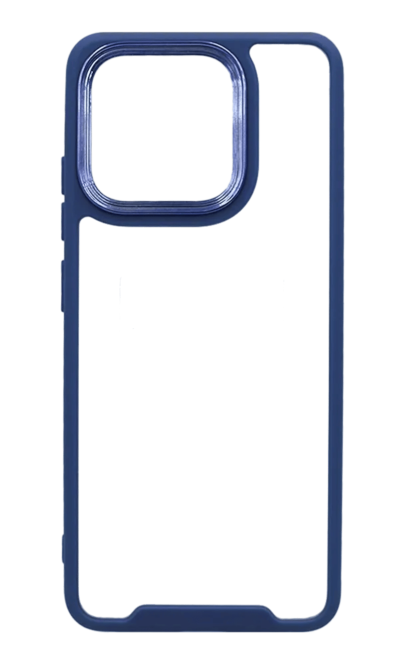 Чохол-накладка Gloss Metal Buttons для Xiaomi Redmi 12C Clear/Blue