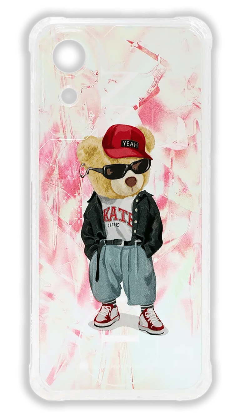 Bear trendy silicone case for Samsung A03 Core 2021 SM-A032F Red Cap