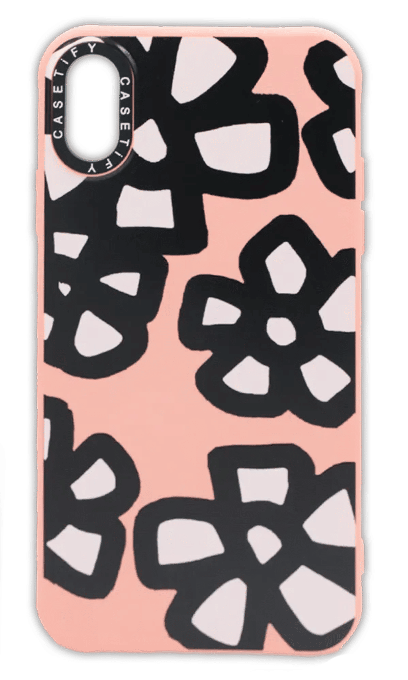 Чохол силіконовий Print Caseti Chamomile для iPhone X / XS Pink