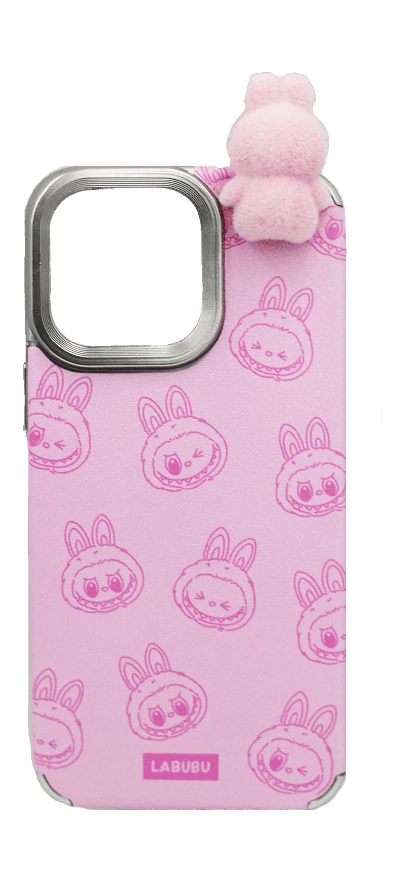 LABUBU Leather Case for iPhone 15 Pro Max Pink