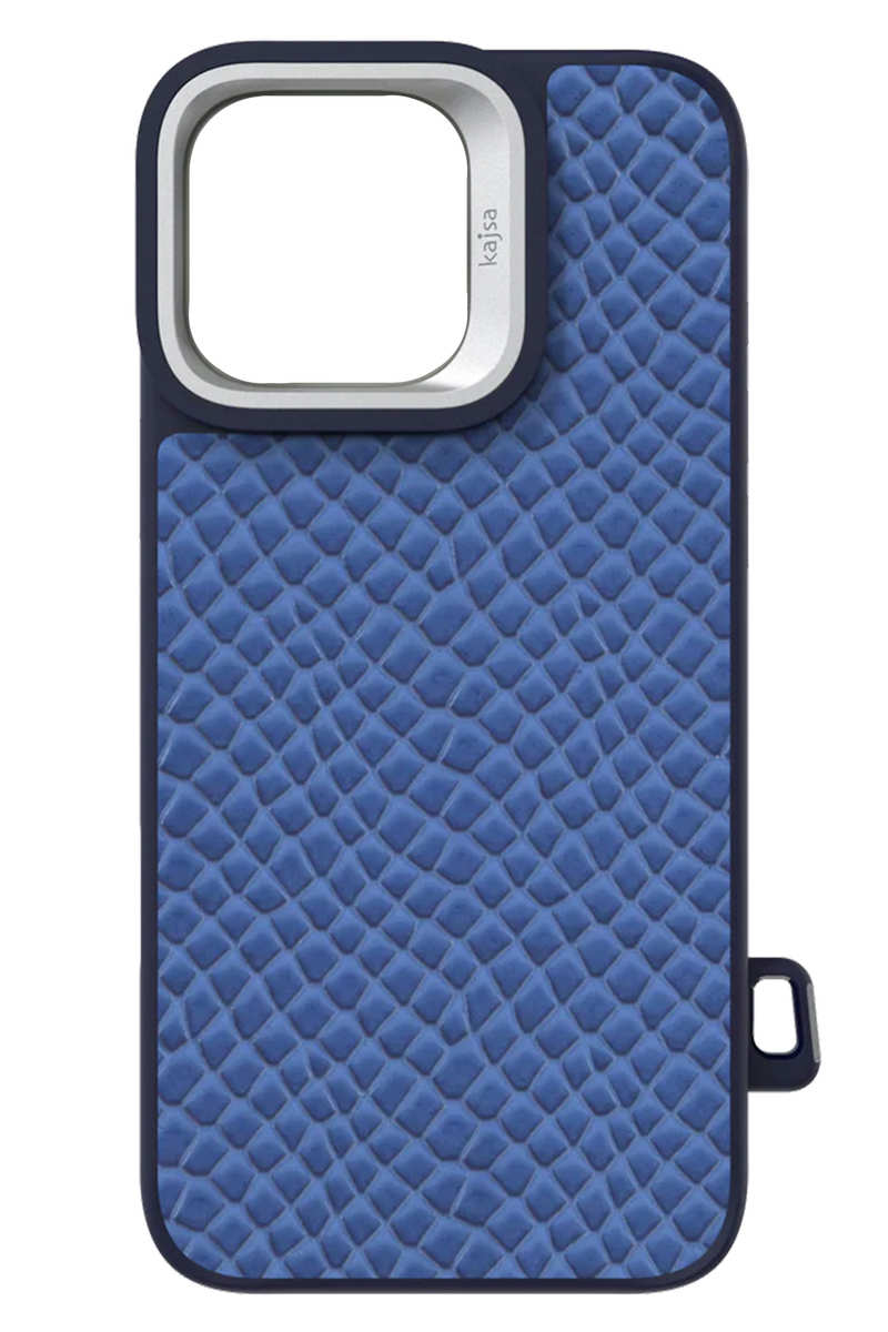 Kajsa Genuine Pearl Pattern MagSafe B-ring Case for iPhone 17 Blue 3MS-GLP-I176.3-BL-O