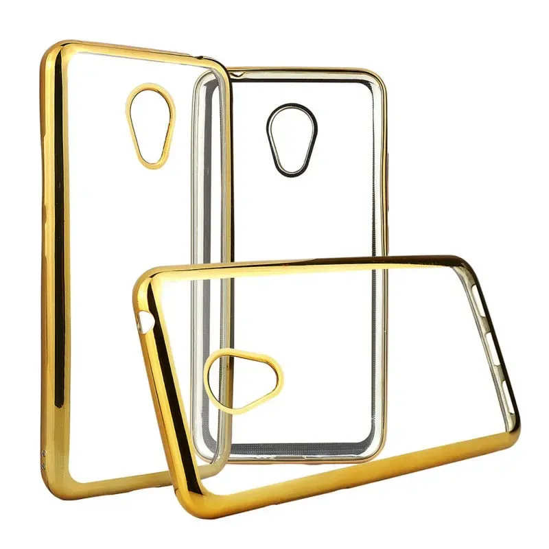 Чохол силіконовий Chrome border для Meizu M3 mini Gold