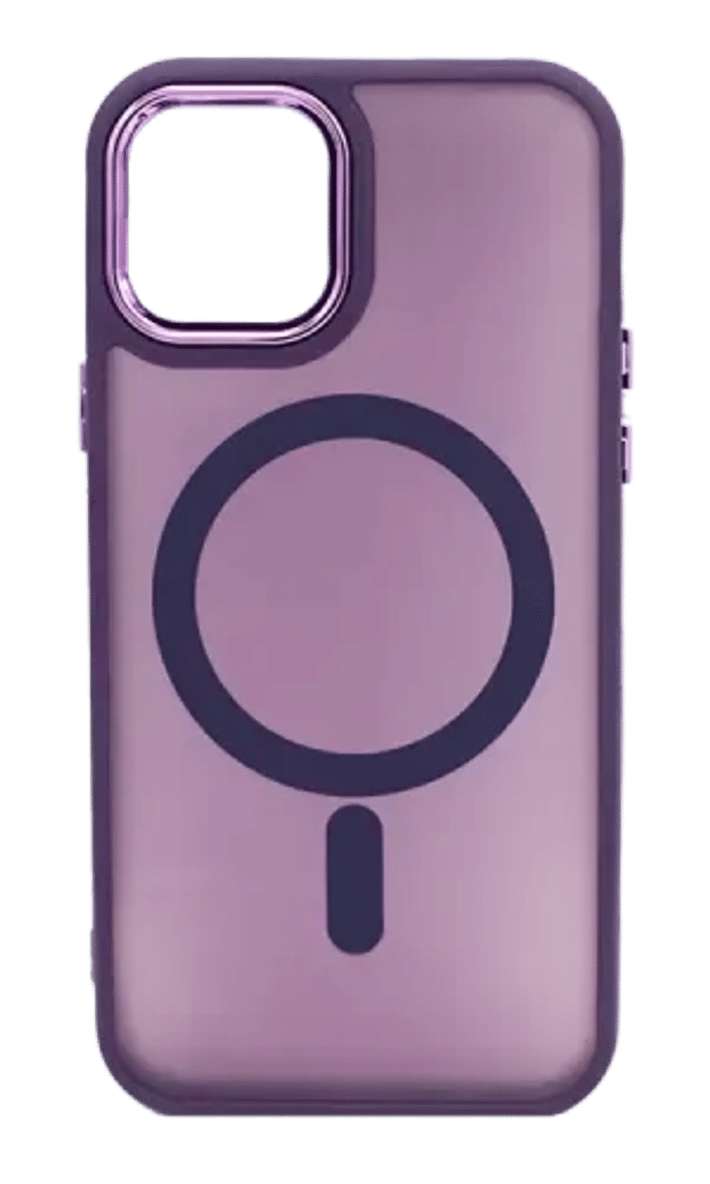 Чохол-накладка Shadow Matt Metal Buttons Magsafe для iPhone 15 Plus / 14 Plus Purple