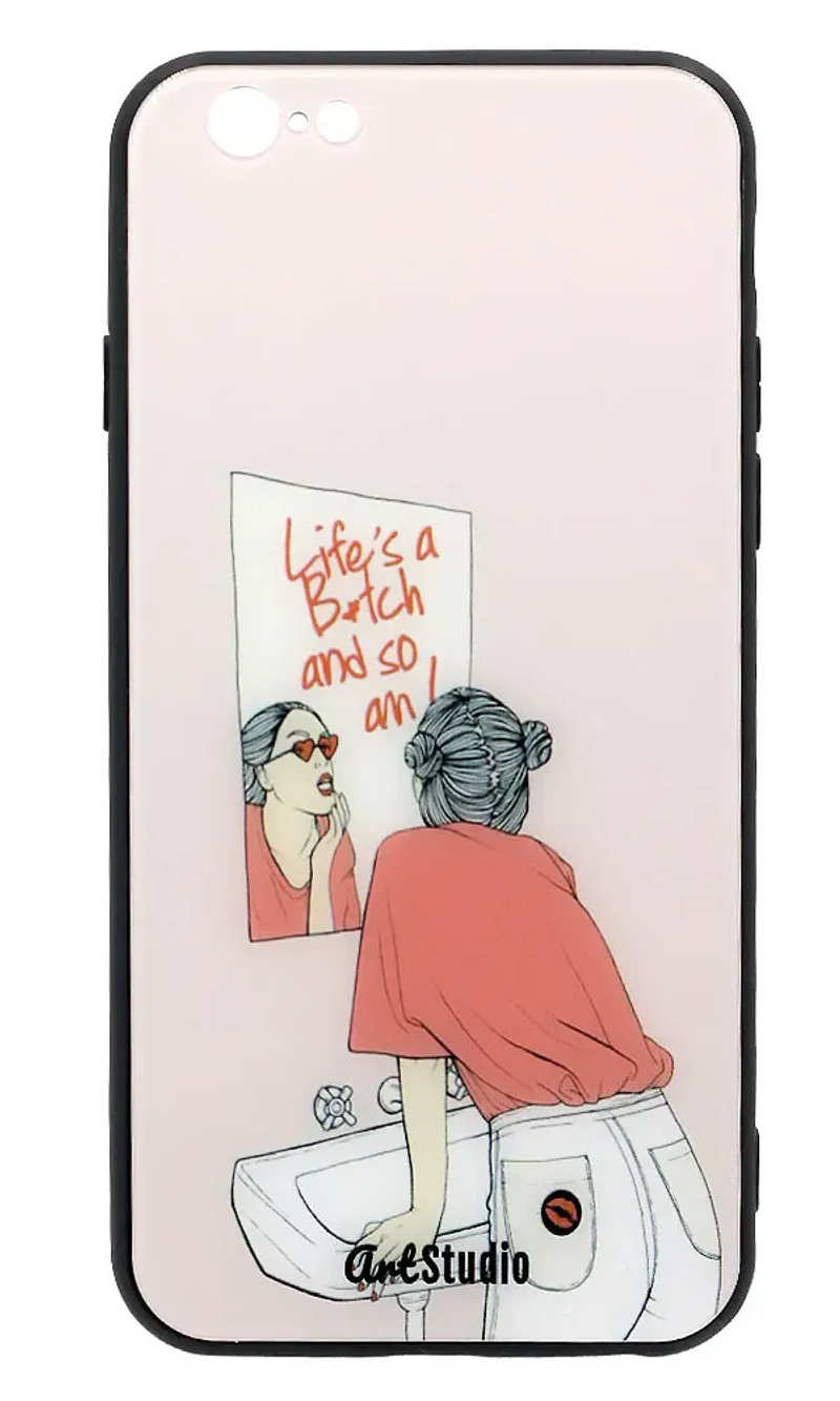 Чохол-накладка Glass So An I для iPhone 6 Beige