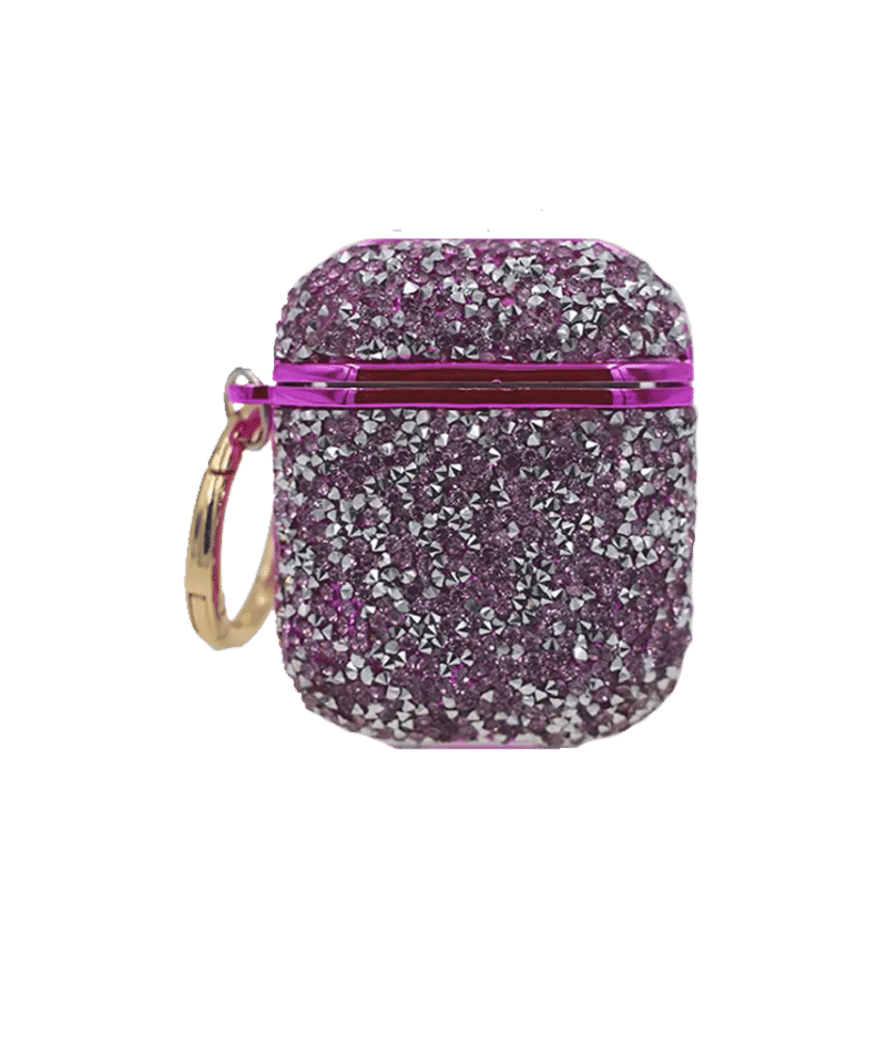 Чохол для гарнітури AirPods Bling World Grainy Diamonds Violet