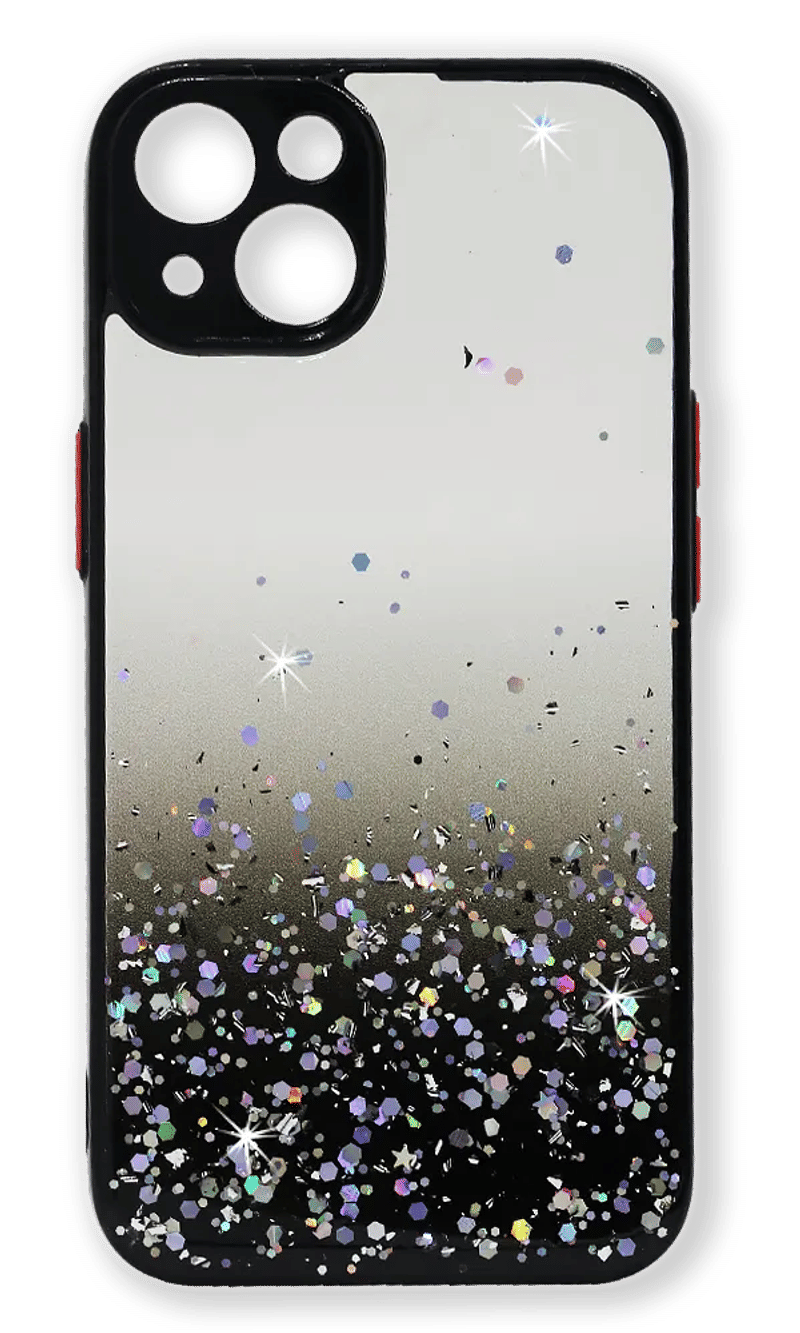 Smoll Confetti Gradient overlay case for iPhone 14 / 13 Transparent/Black