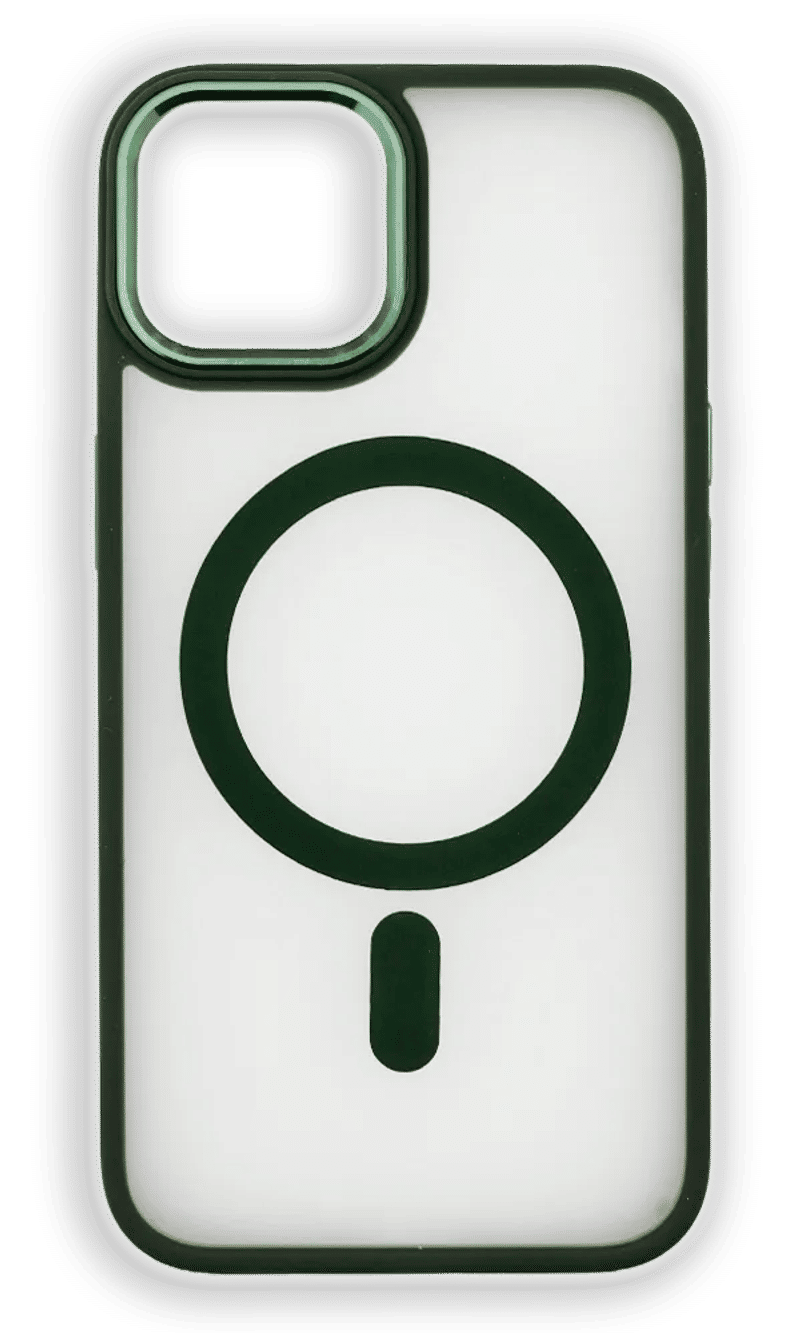 Чохол-накладка Shadow Matt Metal Buttons Magsafe для iPhone 15 Plus / 14 Plus Green