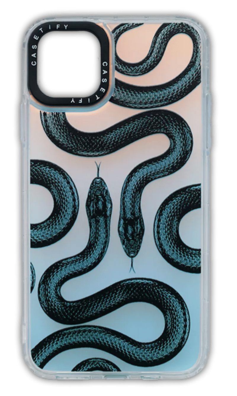 Print Snake 2 cover for iPhone 15 Plus / 14 Plus Holographic
