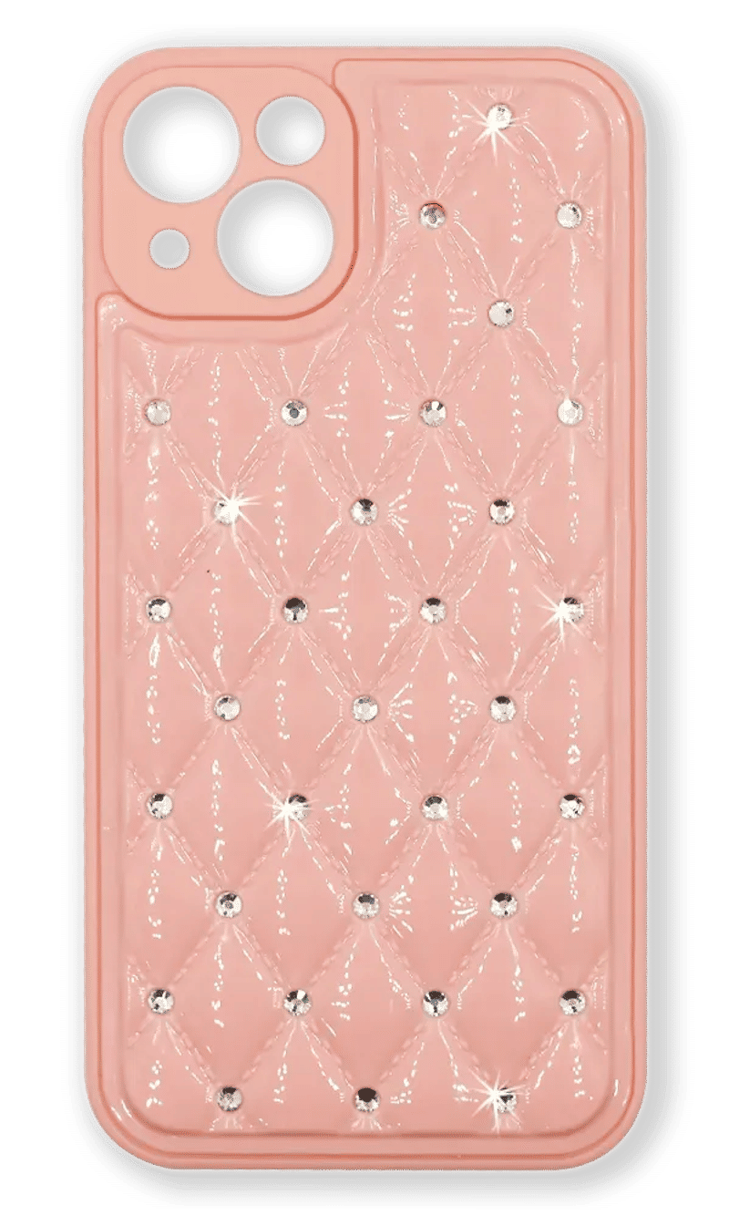 Bling Romb overlay case for iPhone 14 / 13 Pink