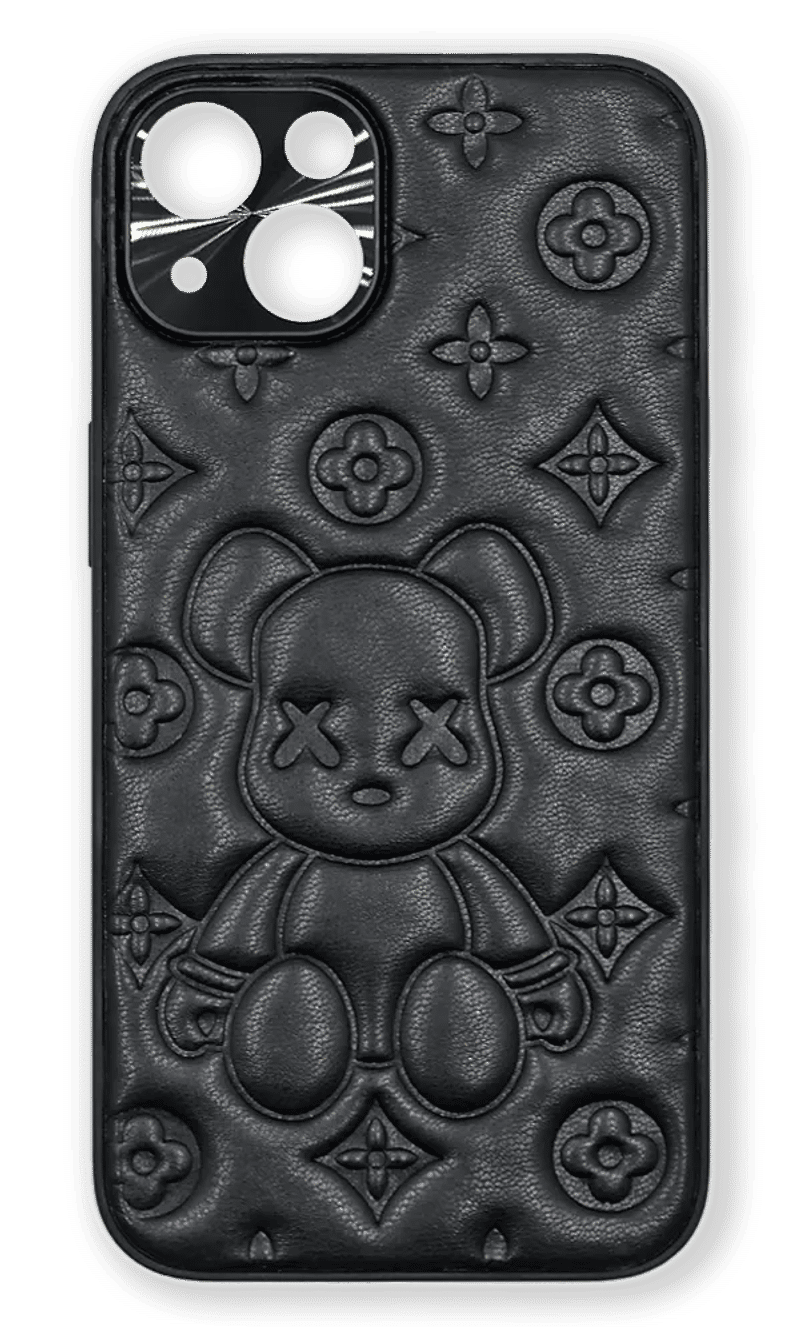 Чохол-накладка Leather Bear для iPhone 14 / 13 Black