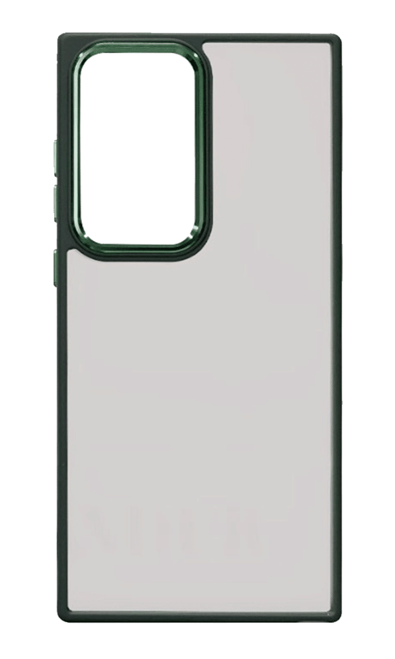 Чохол-накладка Gloss Metal Buttons для Samsung S22 Ultra SM-G998B Clear/Green
