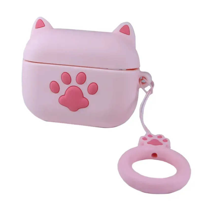 Чохол для гарнітури AirPods 4 3D Cat Pink