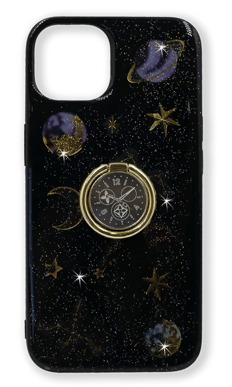 Чохол-накладка Smoll Sparkles Galaxy + Ring для iPhone 14 / 13 Black