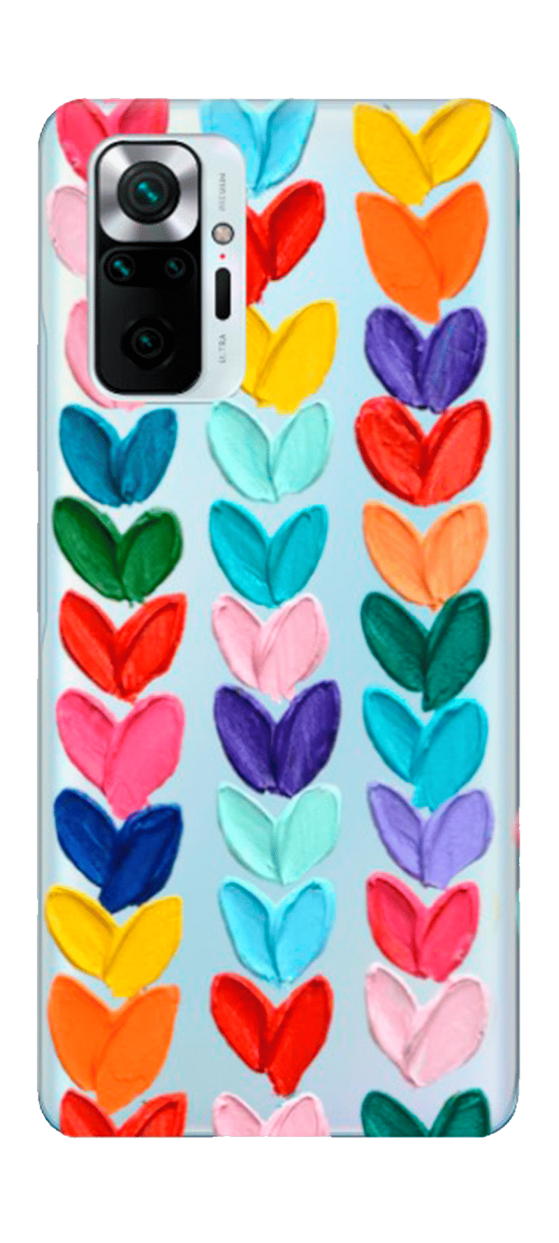 Чохол силіконовий Touch Print для Xiaomi Redmi Note 10 Pro Clear/Heart