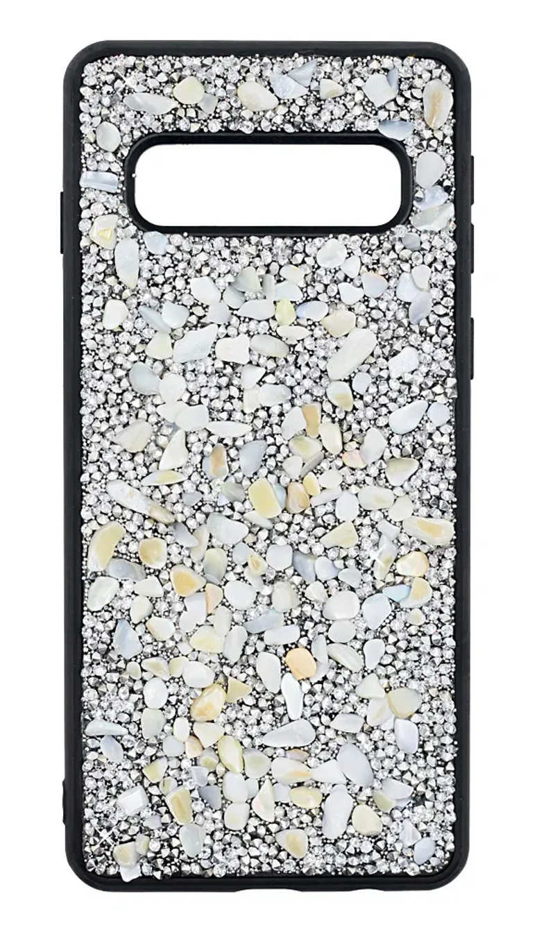 Cover-plate Bling World Stone for Samsung S10 SM-G973F Silver