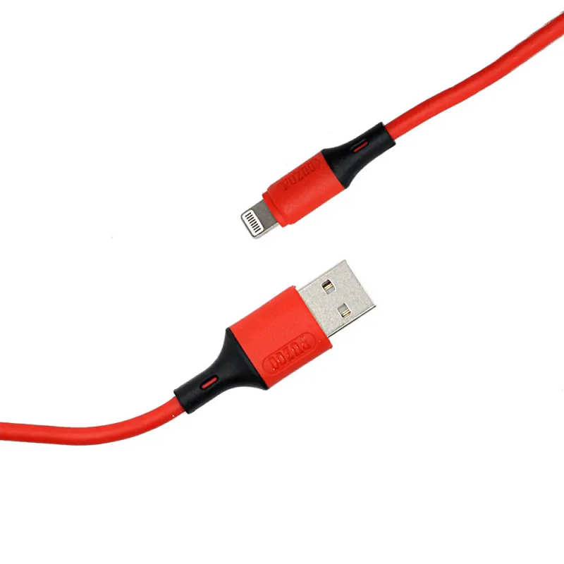 Кабель 1м Puzoo Sport series cable Lightning Red