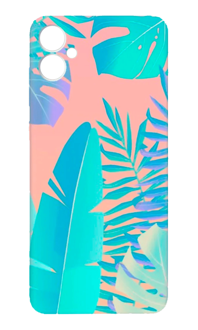 Чохол Molan Silicone Print для Samsung A05 SM-A055F Black/Flower 2