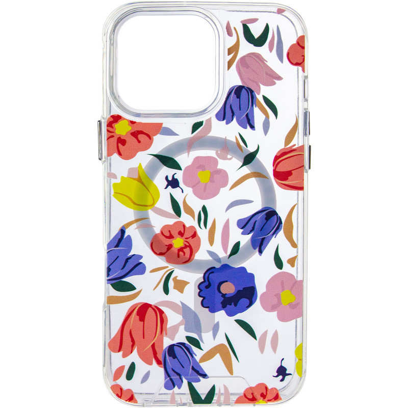 Clear Print MagSafe Case for iPhone 16 Pro Max Flower 1