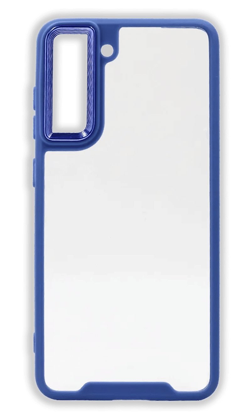 Cover Shadow Matt Cam for Samsung S21 FE SM-G990F Clear/Blue