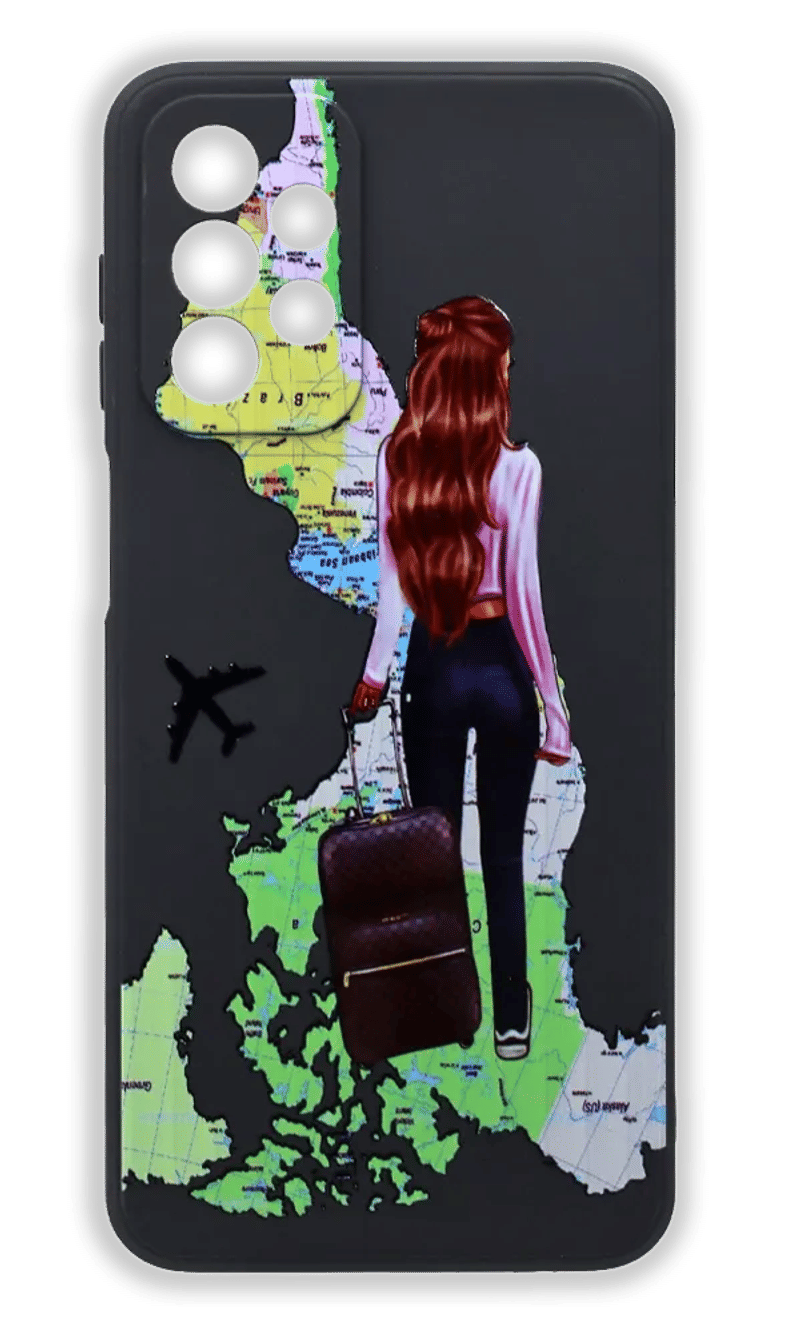 Molan Silicone Print case for Samsung A13 SM-A135F Black/Girl 6