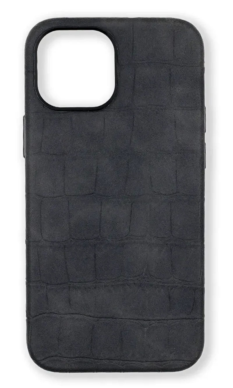 Cover Croco Soft Leather for iPhone 14 / 13 Black