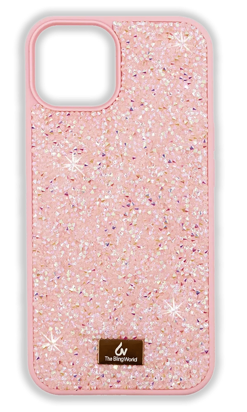 Bling World Grainy Diamonds cover case for iPhone 14 / 13 Light Pink