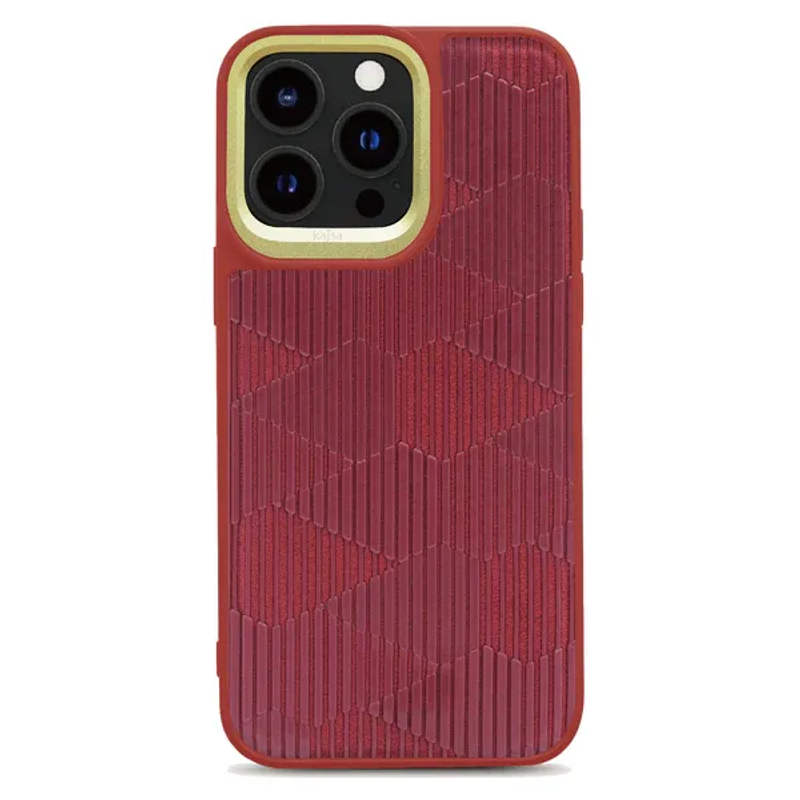 kajsa Splendid Collection 3D Petal Pattern back case for iPhone 15 Pro - 6.1'' Red 3-S3DPT-I15P6.1-R