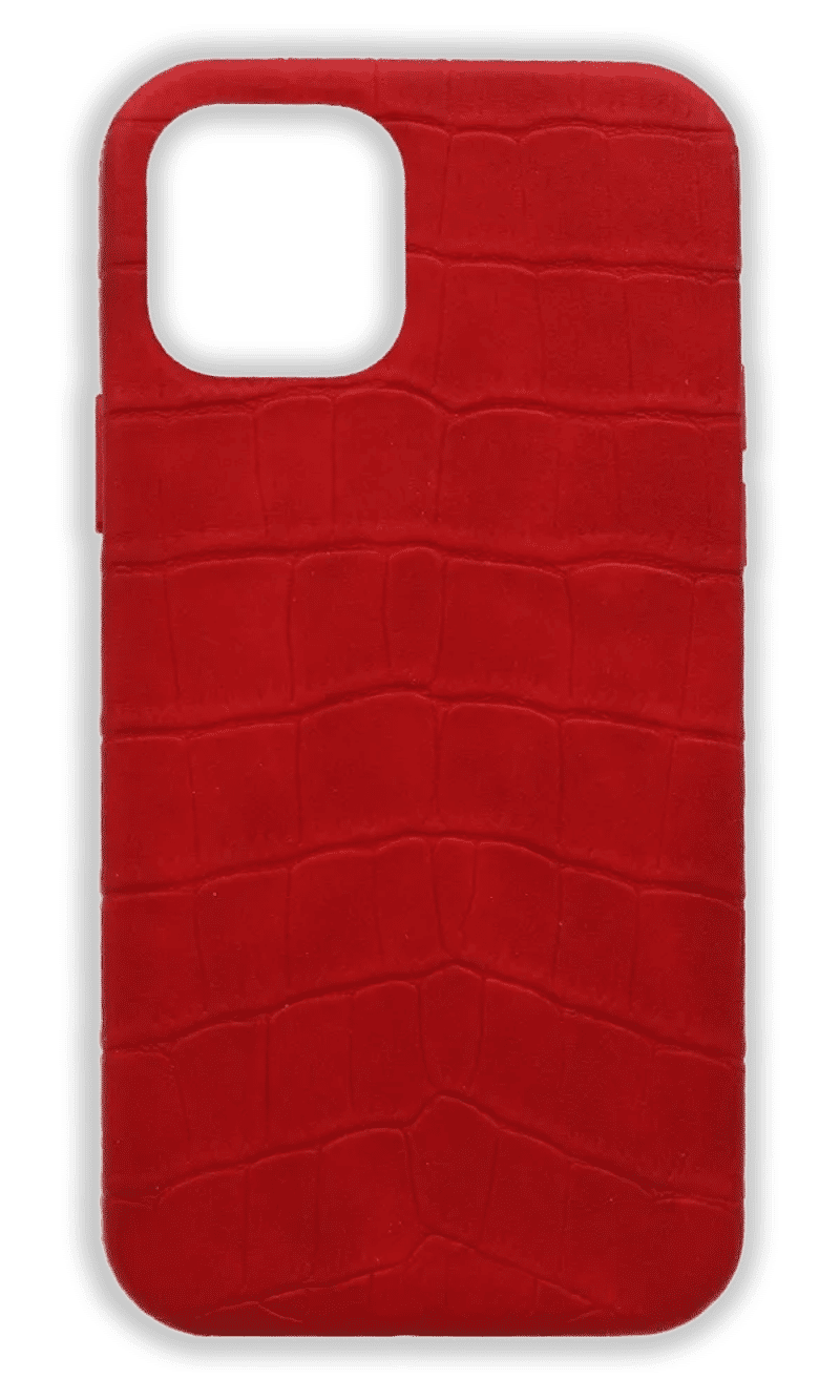 Cover Croco Soft Leather for iPhone 12 / 12 Pro Red