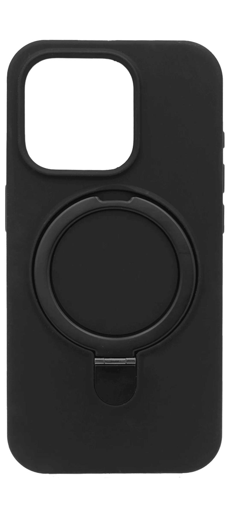 App Soft Ring Stand cover for iPhone 15 Pro Black