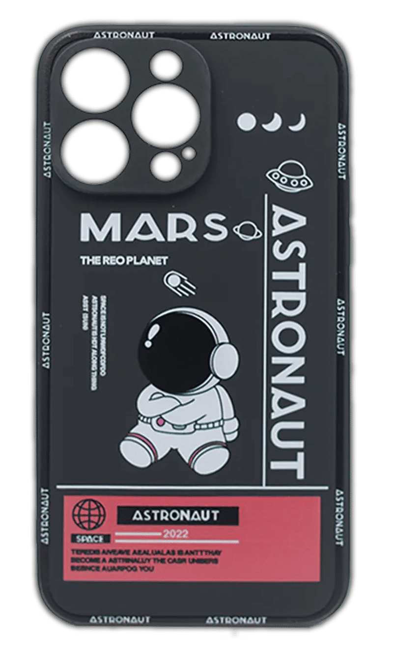 Чохол силіконовий Print Astronaut Mars для iPhone 14 Pro Max Black