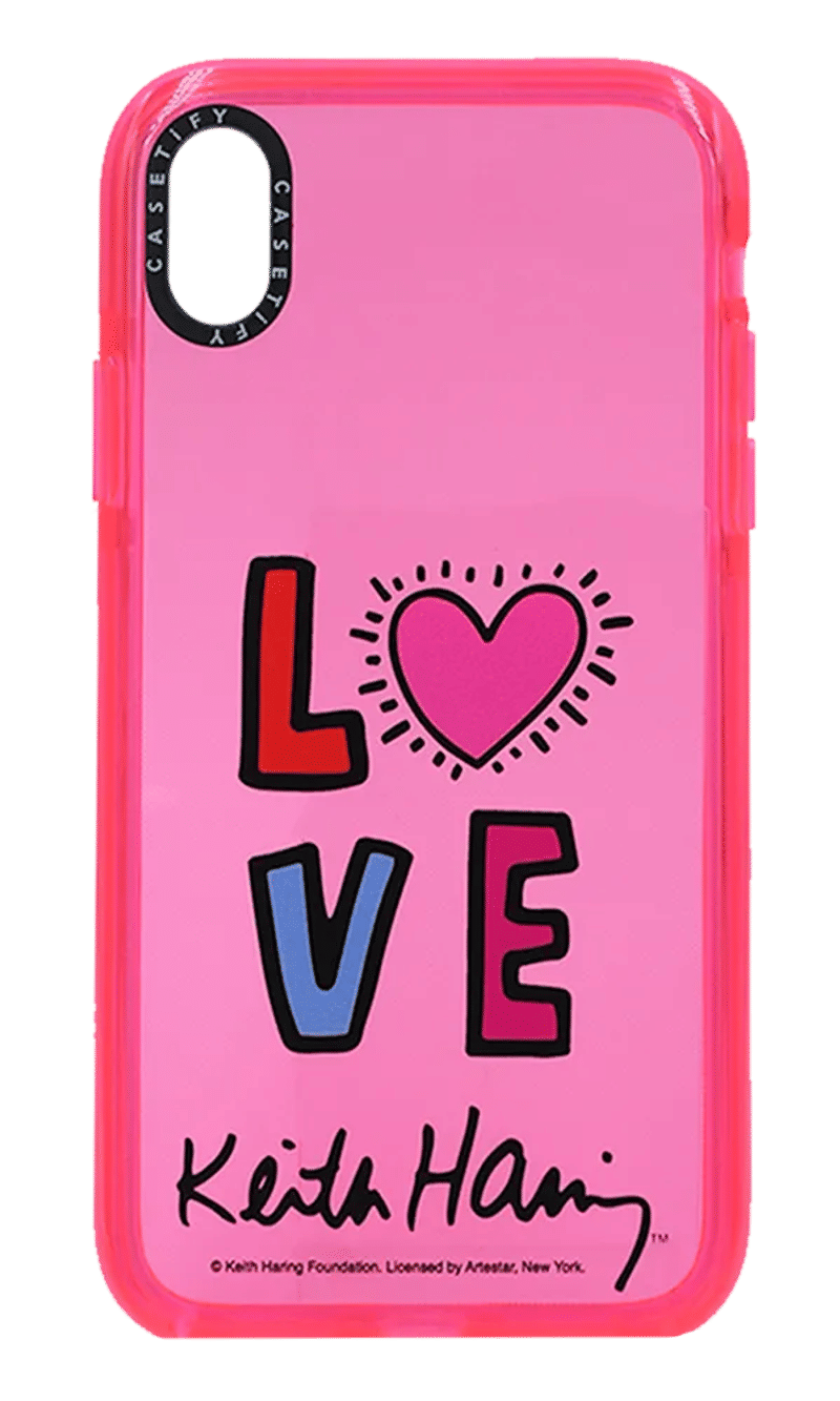 Чохол силіконовий Print Caseti Love для iPhone X / XS Pink